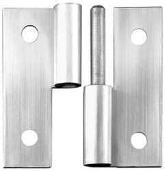 Made in USA - 2-1/2" Long x 2-1/2" Wide x 0.093" Thick, Slip Joint Hinge - Steel - Industrial Tool & Supply