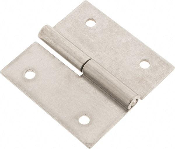 Made in USA - 2-1/2" Long x 2-1/2" Wide x 0.075" Thick, Slip Joint Hinge - Stainless Steel - Industrial Tool & Supply