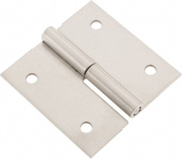 Made in USA - 2-1/2" Long x 2-1/2" Wide x 0.075" Thick, Slip Joint Hinge - Stainless Steel - Industrial Tool & Supply