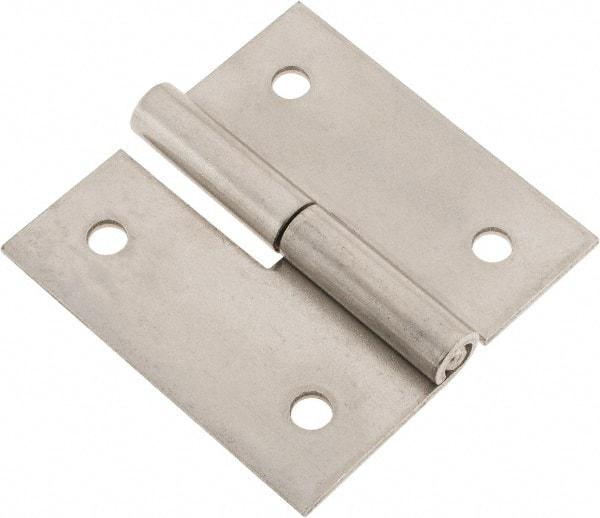 Made in USA - 3" Long x 3" Wide x 0.093" Thick, Slip Joint Hinge - Stainless Steel - Industrial Tool & Supply