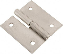 Made in USA - 3" Long x 3" Wide x 0.093" Thick, Slip Joint Hinge - Stainless Steel - Industrial Tool & Supply