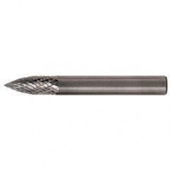 SG-6 Double Cut Solid Carbide Bur-Pointed Tree Shape - Industrial Tool & Supply