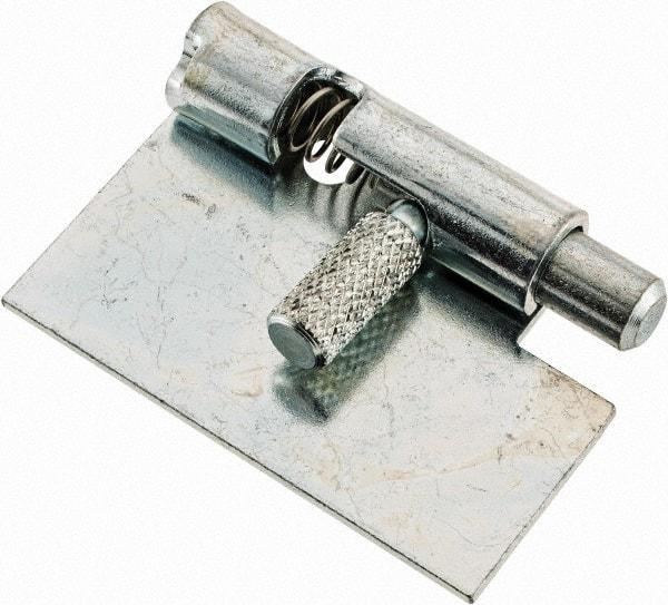 Made in USA - 1-3/4" Long x 1" Wide x 0.05" Thick, Un-Hinge - Steel, Zinc Plated Finish - Industrial Tool & Supply