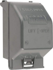 Thomas & Betts - Electrical Outlet Box Aluminum Receptacle Cover - Includes Gasket & Screw - Industrial Tool & Supply