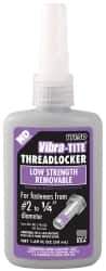 Vibra-Tite - 50 mL Bottle, Purple, Low Strength Liquid Threadlocker - Series 111, 24 hr Full Cure Time, Hand Tool Removal - Industrial Tool & Supply