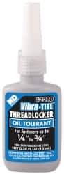 Vibra-Tite - 10 mL Bottle, Blue, Medium Strength Liquid Threadlocker - Series 122, 24 hr Full Cure Time, Hand Tool Removal - Industrial Tool & Supply