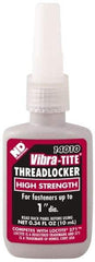 Vibra-Tite - 10 mL Bottle, Red, High Strength Liquid Threadlocker - Series 140, 24 hr Full Cure Time, Hand Tool, Heat Removal - Industrial Tool & Supply