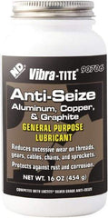 Vibra-Tite - 16 oz Can Anti-Seize Anti-Seize Lubricant - Aluminum/Copper/Graphite, -65 to 1,600°F, Silver Colored, Water Resistant - Industrial Tool & Supply