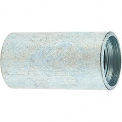 Made in USA - Class 300, 3/8" Galvanized Pipe Coupling - Threaded, Steel - Industrial Tool & Supply