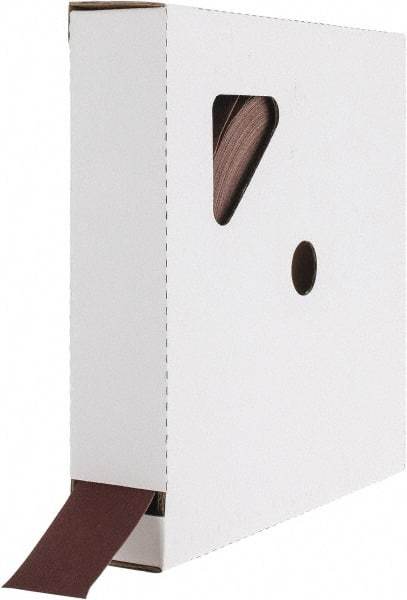 Tru-Maxx - 1-1/2" x 50 Yd 320 Grit Aluminum Oxide Cloth Roll - Extra Fine Grade, J Weighted Backing - Industrial Tool & Supply