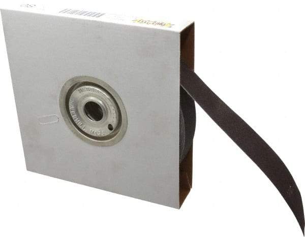 Tru-Maxx - 1-1/2" x 50 Yd 80 Grit Aluminum Oxide Cloth Roll - Medium Grade, J Weighted Backing - Industrial Tool & Supply
