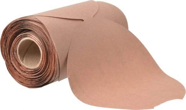 Norton - 5" Diam, 320 Grit Aluminum Oxide Adhesive PSA Disc - Very Fine Grade, Natural, B Weighted Backing, Flexible - Industrial Tool & Supply