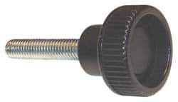 Gibraltar - 3/8-16 Knurled Shoulder Steel Thumb Screw - 2.45" OAL, 0.49" Head Height, Zinc-Plated Finish - Industrial Tool & Supply