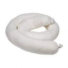PRO-SAFE - 14 Gal, 4' Long, 3" Diam, Polypropylene Sock - Oil Only, White - Industrial Tool & Supply
