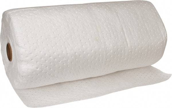PRO-SAFE - 61 Gal Capacity per Package, Oil Only Roll - 150' Long x 30" Wide, White, Polypropylene - Industrial Tool & Supply