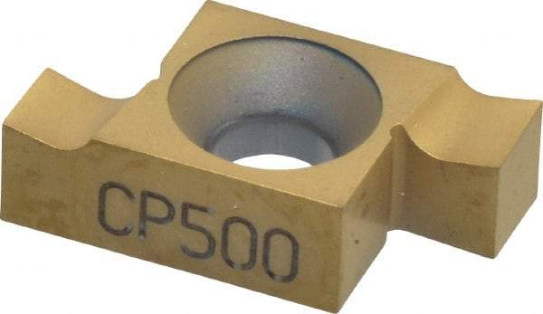 Seco - 10310ER FG Grade CP500, 0.103" Cutting Width Carbide Grooving Insert - 0.103" Max Depth of Cut, Right Hand, TiAlN/TiN Finish - Industrial Tool & Supply