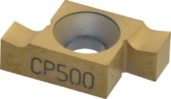 Seco - 10310ER FG Grade CP500, 0.103" Cutting Width Carbide Grooving Insert - 0.103" Max Depth of Cut, Right Hand, TiAlN/TiN Finish - Industrial Tool & Supply