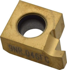 Seco - 0469NR FG Grade CP500, 0.046" Cutting Width Carbide Grooving Insert - 0.046" Max Depth of Cut, Right Hand, TiAlN/TiN Finish - Industrial Tool & Supply