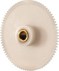 Made in USA - 48 Pitch, 2-1/4" Pitch Diam, 2.292" OD, 108 Tooth Spur Gear - 1/4" Face Width, 1/4" Bore Diam, 39/64" Hub Diam, 20° Pressure Angle, Acetal - Industrial Tool & Supply