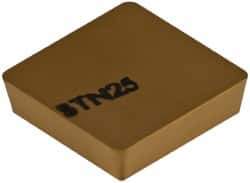 Interstate - SPU422 Grade TCN55 Carbide Turning Insert - TiC/TiN Finish, 90° Square, 1/2" Inscr Circle, 1/8" Thick, 1/32" Corner Radius - Industrial Tool & Supply