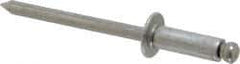 Marson - Button Head Aluminum Open End Blind Rivet - Aluminum Mandrel, 0.251" to 3/8" Grip, 3/8" Head Diam, 0.192" to 0.196" Hole Diam, 0.575" Length Under Head, 3/16" Body Diam - Industrial Tool & Supply