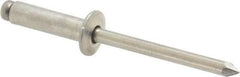 Marson - Button Head Aluminum Open End Blind Rivet - Aluminum Mandrel, 0.376" to 1/2" Grip, 3/8" Head Diam, 0.192" to 0.196" Hole Diam, 0.7" Length Under Head, 3/16" Body Diam - Industrial Tool & Supply