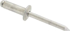 Marson - Button Head Aluminum Open End Blind Rivet - Aluminum Mandrel, 0.376" to 1/2" Grip, 1/2" Head Diam, 0.257" to 0.261" Hole Diam, 3/4" Length Under Head, 1/4" Body Diam - Industrial Tool & Supply