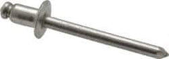 Marson - Button Head Stainless Steel Open End Blind Rivet - Stainless Steel Mandrel, 1/32" to 1/8" Grip, 3/8" Head Diam, 0.192" to 0.196" Hole Diam, 0.325" Length Under Head, 3/16" Body Diam - Industrial Tool & Supply