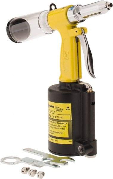Marson - Up to 3/16" Capacity, Trigger Air Riveter - 0.551" Long Stroke, 1/4" Inlet, V-2 - Industrial Tool & Supply