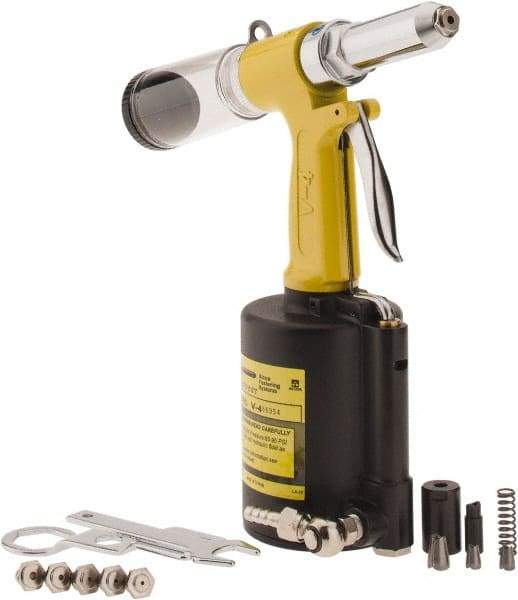Marson - Up to 1/4" Capacity, Trigger Air Riveter - 9/16" Long Stroke, 1/4" Inlet, V-4 - Industrial Tool & Supply