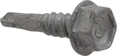 Buildex - #10, Hex Washer Head, Hex Drive, 3/4" Length Under Head, #1 Point, Self Drilling Screw - Steel - Industrial Tool & Supply