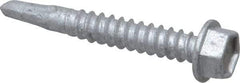 Buildex - #12, Hex Washer Head, Hex Drive, 1-1/2" Length Under Head, #2 Point, Self Drilling Screw - Steel - Industrial Tool & Supply