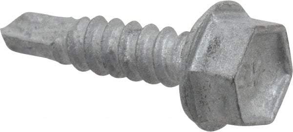 Buildex - #10, Hex Washer Head, Hex Drive, 3/4" Length Under Head, #3 Point, Self Drilling Screw - Steel - Industrial Tool & Supply