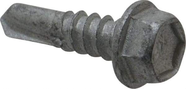 Buildex - #12, Hex Washer Head, Hex Drive, 3/4" Length Under Head, #3 Point, Self Drilling Screw - Steel - Industrial Tool & Supply