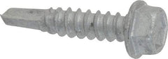 Buildex - #12, Hex Washer Head, Hex Drive, 1" Length Under Head, #3 Point, Self Drilling Screw - Steel - Industrial Tool & Supply