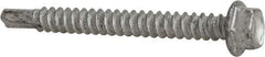Buildex - #12, Hex Washer Head, Hex Drive, 2" Length Under Head, #3 Point, Self Drilling Screw - Steel - Industrial Tool & Supply