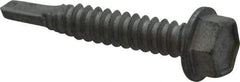 Buildex - 1/4", Hex Washer Head, Hex Drive, 1-1/2" Length Under Head, #3 Point, Self Drilling Screw - Steel - Industrial Tool & Supply