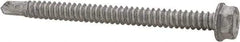Buildex - 1/4", Hex Washer Head, Hex Drive, 3" Length Under Head, #3 Point, Self Drilling Screw - Steel - Industrial Tool & Supply