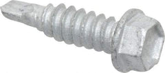 Buildex - 1/4", Hex Washer Head, Hex Drive, 7/8" Length Under Head, #1 Point, Self Drilling Screw - Steel - Industrial Tool & Supply