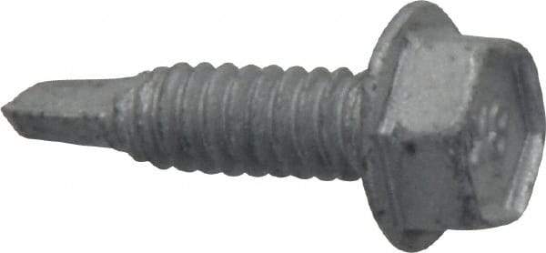 Buildex - #10, Hex Washer Head, Hex Drive, 3/4" Length Under Head, #3 Point, Self Drilling Screw - Steel - Industrial Tool & Supply