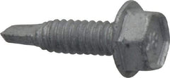Buildex - #10, Hex Washer Head, Hex Drive, 3/4" Length Under Head, #3 Point, Self Drilling Screw - Steel - Industrial Tool & Supply