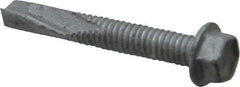 Buildex - #12, Hex Washer Head, Hex Drive, 1-1/2" Length Under Head, #5 Point, Self Drilling Screw - Steel - Industrial Tool & Supply