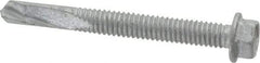 Buildex - #12, Hex Washer Head, Hex Drive, 2" Length Under Head, #5 Point, Self Drilling Screw - Steel - Industrial Tool & Supply