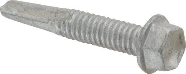 Buildex - #12, Hex Washer Head, Hex Drive, 1-1/4" Length Under Head, #4.5 Point, Self Drilling Screw - Steel - Industrial Tool & Supply
