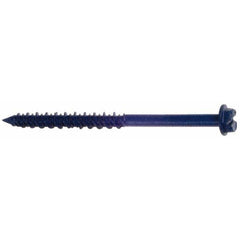 Red Head - 3/16" Diam, 3-1/4" Length Under Head, Hex Drive, Concrete Screw & Masonry Fastener - Industrial Tool & Supply