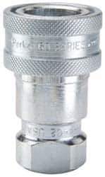 Parker - 9/16-18 SAE ORB Steel Hydraulic Hose Female Straight Thread Coupler - 5,000 psi - Industrial Tool & Supply