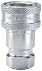 Parker - 7/16-20 SAE ORB Steel Hydraulic Hose Female Straight Thread Coupler - 5,000 psi - Industrial Tool & Supply