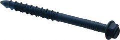 Made in USA - 1/4" Diam, 2-3/4" Length Under Head, Hex Drive, Concrete Screw & Masonry Fastener - Steel, Blue Climaseal Finish, Includes Drill Bit - Industrial Tool & Supply