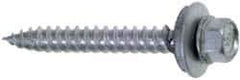 Buildex - #9 Hex Washer Head Sheet Metal Screw - Steel, 1" Length Under Head - Industrial Tool & Supply