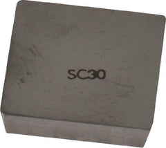 Interstate - SPG632 Grade I55 Carbide Turning Insert - Uncoated, 90° Square, 3/4" Inscr Circle, 3/16" Thick, 1/32" Corner Radius - Industrial Tool & Supply